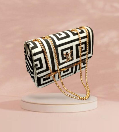 Black & White Crossbody Bag