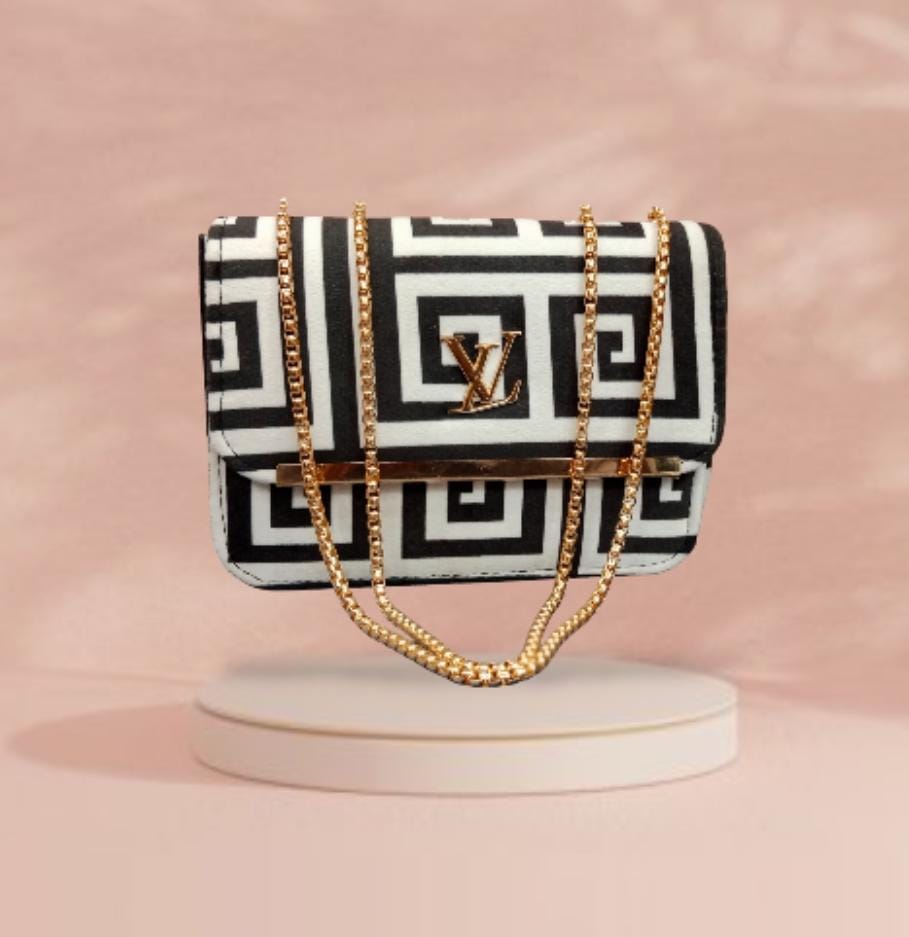 Black & White Crossbody Bag